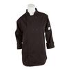 Mercer Culinary Millenia Series Black Long Sleeve Women's Chef Coat - Large - M60020BKL 