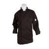 Mercer Culinary Millenia Series Black Long Sleeve Women's Chef Coat - XS - M60022BKXS 