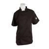 Mercer Culinary Millenia Series Black Short Sleeve Women's Chef Coat - L - M60024BKL 