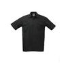 Mercer Culinary M60250BKS Metro Edge Series Black Unisex Work Shirt with Mesh Back - S 