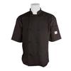 Mercer Culinary M61022BKS Genesis Unisex Black Short Sleeve Chef Jacket - S 