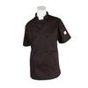 Mercer Culinary Genesis Women's Black Short Sleeve Chef Jacket - XL - M61042BK1X 