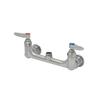 T&S Brass EverSteel 8in Wall Mount Mixing Faucet with Swivel Outlet - S-0230-LN 