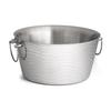 TableCraft Wave™ 3gl Round Stainless Steel Beverage Tub - WBT14 