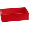 TableCraft CW4026R Cold Holding 2qt Red Finish Rectangular Aluminum Bowl 