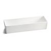 TableCraft Cold Holding 3.5qt White Aluminum Rectangular Bowl - CW4018W 