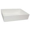 TableCraft Cold Holding 6qt White Finish Rectangular Aluminum Bowl - CW4038W 