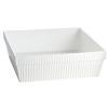 TableCraft Cold Holding 24qt White Finish Aluminum Square Bowl - CW1494W 