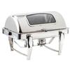 TableCraft 9qt Dripless Stainless Steel Chafer Dish with Roll Top - 12189 