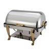 Winco Rectangular 6qt Vintage Chafer Dish with Food & Water Pan - 108A 