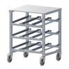 Winco 3-Tier Mobile Undercounter Aluminum Can Storage Rack - ALCR-3M 