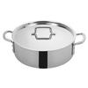 Winco Tri-Gen Induction-Ready 12qt Brazier Pan with Cover - TGBZ-12 