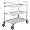 Winco Stainless Steel 3-Tier 33in x 17in Utility Trolley - SUC-40 