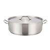 Winco Premium Induction-Ready 30qt Brazier Pan with Cover - SSLB-30 