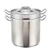 Winco Induction Ready Perforated 20qt Steamer/Pasta Cooker Pot - SSDB-20S 