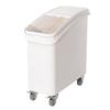 Winco White Polypropylene 21gl Ingredient Bin with Clear Lid - IB-21 