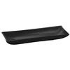 TableCraft Rectangular Cast Aluminum 18in x 6in Flared Platter - Black - CW11046BK 