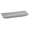 TableCraft Rectangular Cast Aluminum 18inx 6in Flared Platter - Grey - CW11046GY 