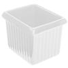 TableCraft Cold 1.3qt Aluminum Rectangle Serving Bowl - White - CW1520W 