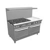 Southbend 4606AD-2TL Ultimate 60in 5 Burner Range with 24in Left Thermostatic Griddle 