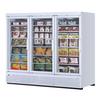 Turbo Air 97.5in Wide Three Section Glass Door Merchandiser Freezer - TJMF-85SDW(B)-N 