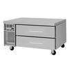 Turbo Air 48in Wide Two Drawer Flat Top Chef Base Refrigerator - PRCBE-48R-N-FT 