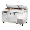 True 60in stainless steel Pizza Prep Table Cooler 15.9cuft - TPP-AT-60-HC 