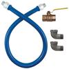 Dormont 16100BPV60BXFT 60in Blue Hose 1in Food Truck Gas Connector Assembly 