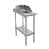 John Boos 18"W x 30"D Stainless Steel Filler Table with Drop-in Sink - EFT8-3018SSK-S-X 