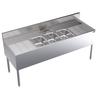 Krowne KR24-63C Royal Series 72in Wide Three Compartment Underbar Sink 