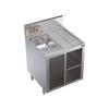 Krowne 24in Wide Underbar Sink With Glass Storage Cabinet - KR24-24SC-L 