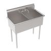 Krowne 39in Wide Two Compartment Basin Sink With Faucet - BS-1818-2 