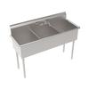 Krowne 57in Wide Three Compartment Basin Sink With Faucet - BS-1818-3 