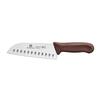 Thunder Group SLKF408BR 7in Hollow Ground German Steel Santoku Knife 