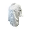 Thunder Group CJ210WHL Chef Regalia Tapered White Long Sleeve Chef Jacket - Large 