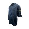 Thunder Group CJ210BK3XL Chef Regalia Tapered Black Long Sleeve Chef Jacket - XXXL 
