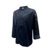Thunder Group CJ304BKM Chef Regalia Men's Black Long Sleeve Chef Jacket - Medium 