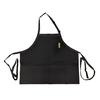 Thunder Group CA2427BK Chef Regalia Black 24in x 27.5in Bib Apron with 3 Pockets 