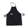 Thunder Group CA3326BK Chef Regalia 33in x 26in Black Full Length Bib Apron with Pocket 