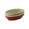 Tuxton China Inc DYK-0803 8oz Assorted Ceramic Oval Nesting Bakers Dish - 1dz 