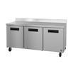 Hoshizaki 72in Wide 18cuft Three Section Worktop Refrigerator - WR72B-01 