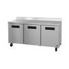 Hoshizaki 72in Wide 18cuft Three Section Worktop Refrigerator - WR72B 