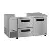 Hoshizaki 60in Wide One Door Two Drawer Undercounter Refrigerator - ULR60B-D2 
