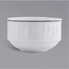 Tuxton China Inc SBB-080S Charleston 8oz Porcelain White with Blue Band Bouillon - 3dz 