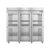 Hoshizaki R3A-HG 82.5in Wide Three Section Glass Door Reach-In Refrigerator 