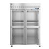 Hoshizaki R2A-HG 55in Wide Two Section Glass Door Reach-In Refrigerator 