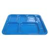Thunder Group ML802BL 10in x 14-1/2in Blue 6 Compartment Melamine Tray - 1dz 