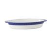 Tuxton China Inc EAC-101 3.5qt Porcelain White with Cobalt Band Casserole Dish- 2 Each 