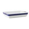 Tuxton China Inc EAC-201 6.25qt Porcelain White with Cobalt Band Casserole Dish- 2 EA 
