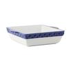 Tuxton China Inc EAC-401 3.25qt Porcelain White with Cobalt Band Casserole Dish- 2 EA 